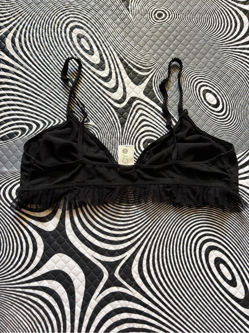 Black Ruffle-Trim Bralette - Women Intimates & Sleepwear